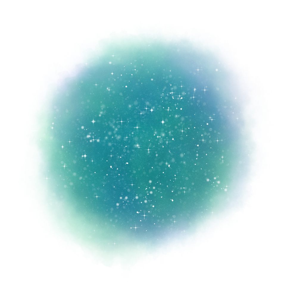 Purple Teal Blue Galaxy Watercolour Spot