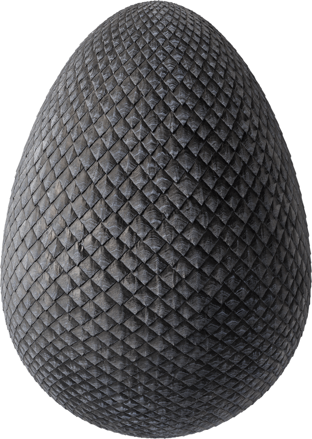 Dark Scales Dragon Egg Isolated