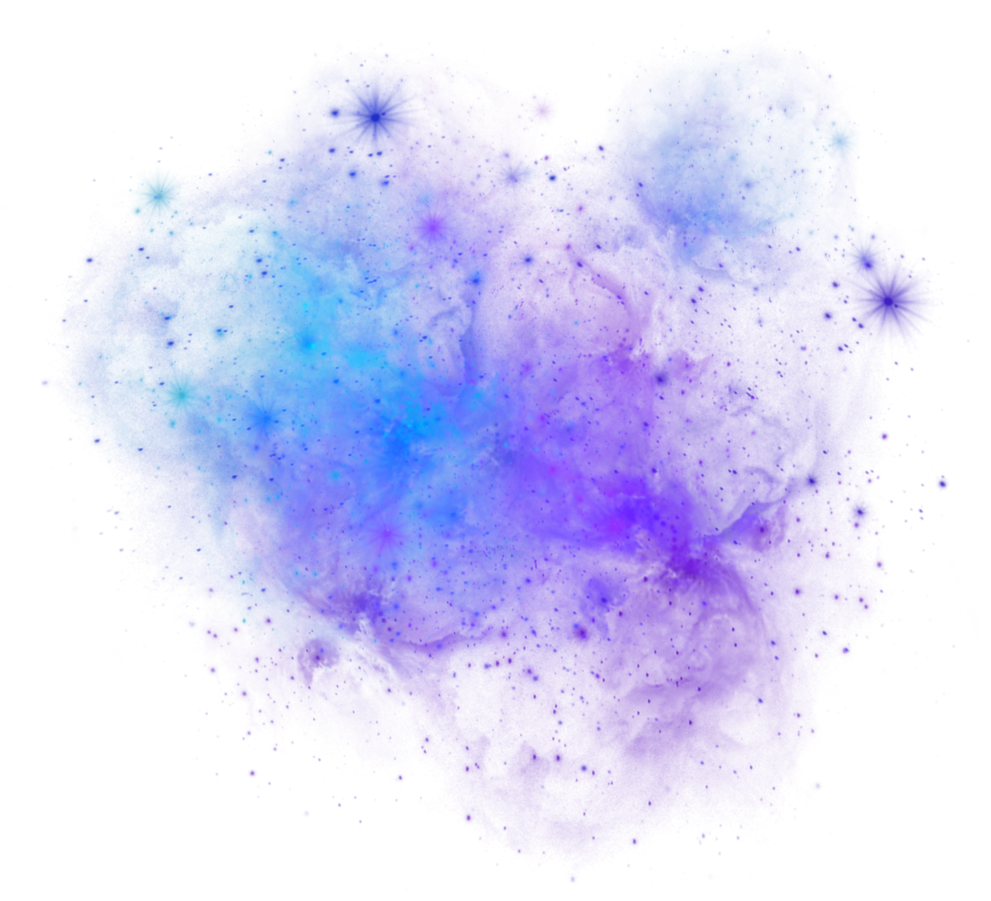 Blue Violet & Green Space Galaxy Overlay Background